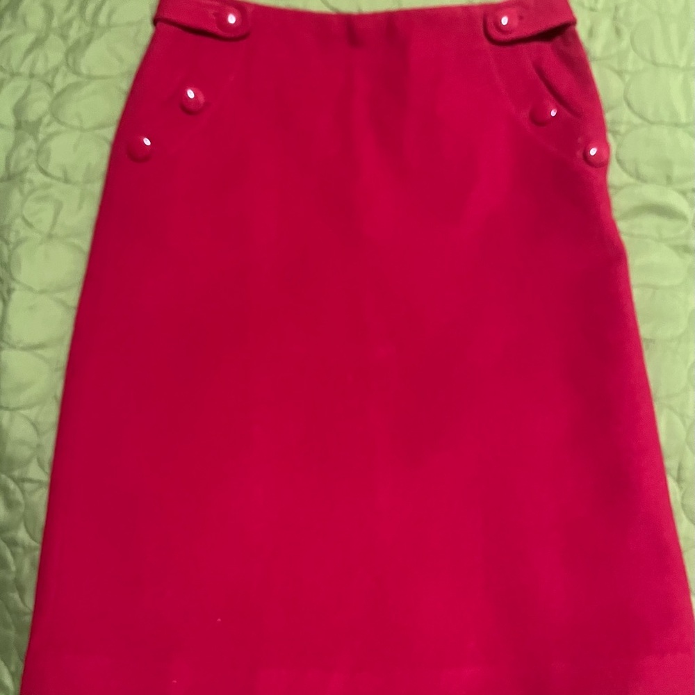 J. Crew Factory Vibrant Red Pencil Skirt